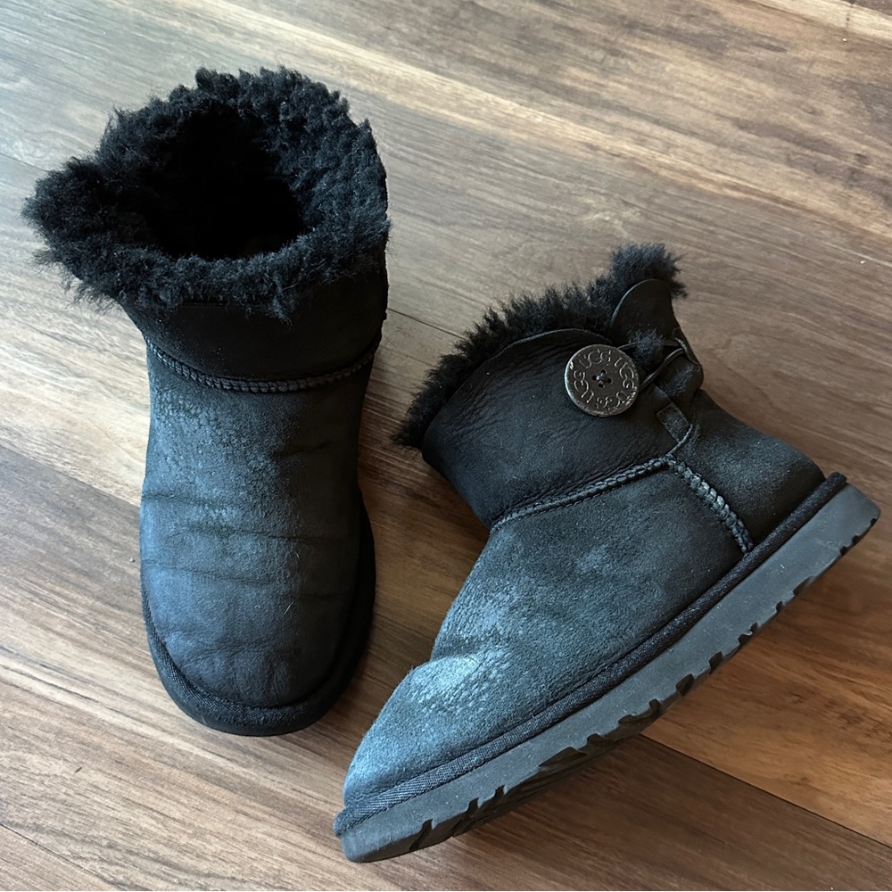 Ugg Mini Bailey Button Black Boots - image 1